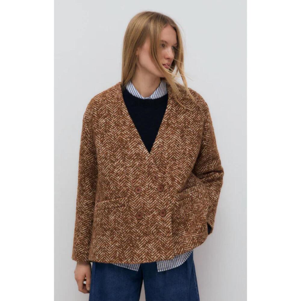 NEW THE NEW SOCIETY daniela blazer in camel touch